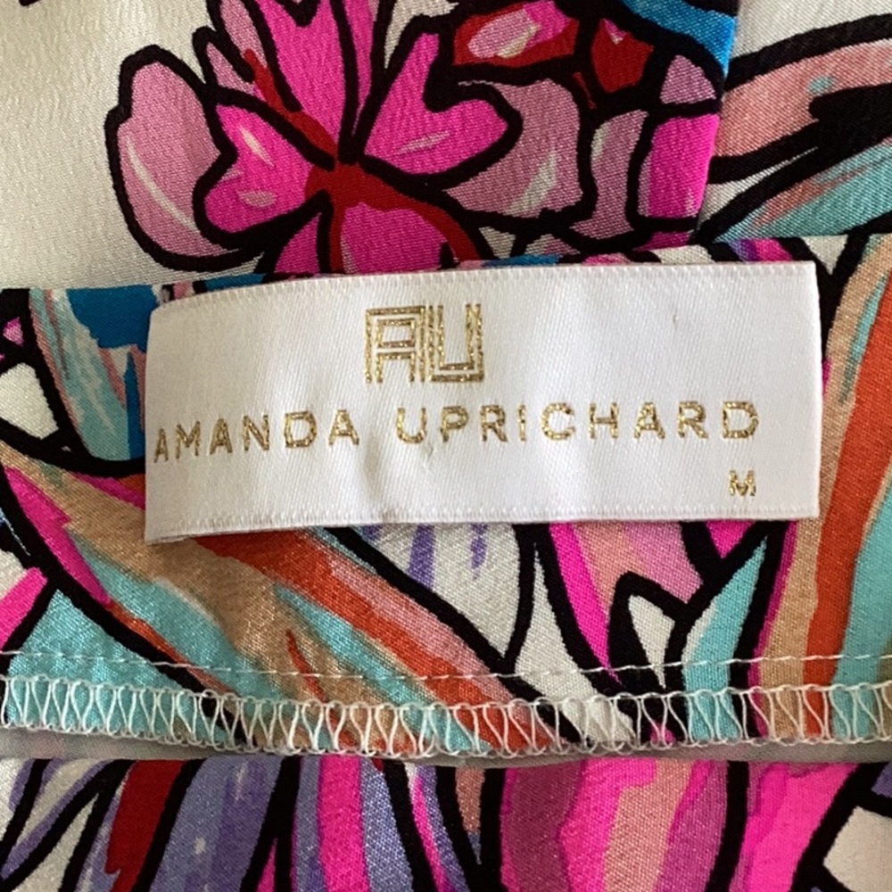 Amanda Uprichard Silk Kiara Set Linework Floral - Picture 7 of 9